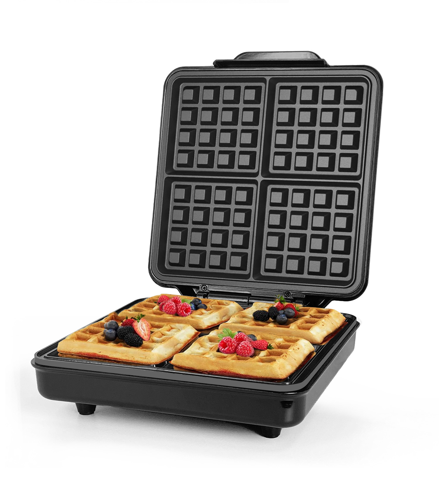 Mini Waffle Maker Machine - Mini Otomatik 1200W 4 Dilimli Çift