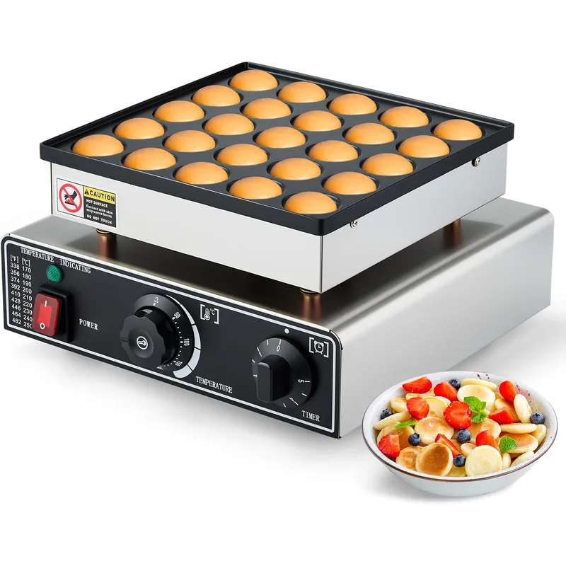 Mini Waffle Maker Machine - Ticari Tip Mini Krep Makinesi, 25