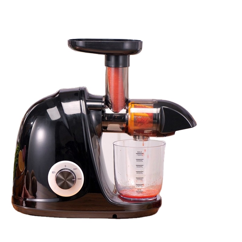 Electric Slow Juicer Cold Press - 2026-Siyah Yatay Yavaş Sıkım Makinesi Yüksek
