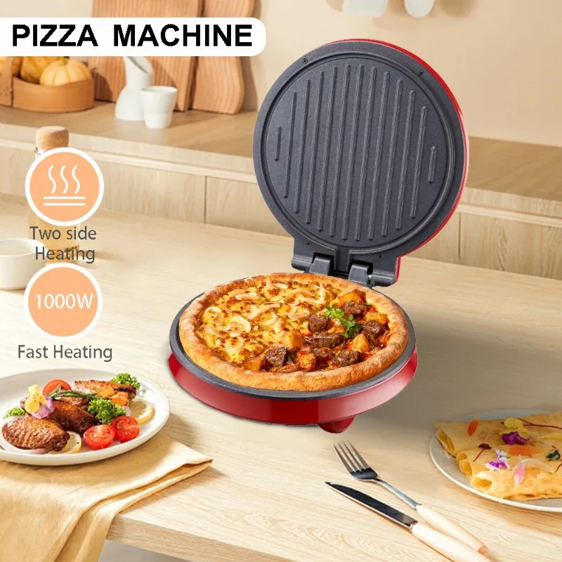 Mini Waffle Maker Machine - 110V Elektrikli Pizza Makinesi, Çift Taraflı