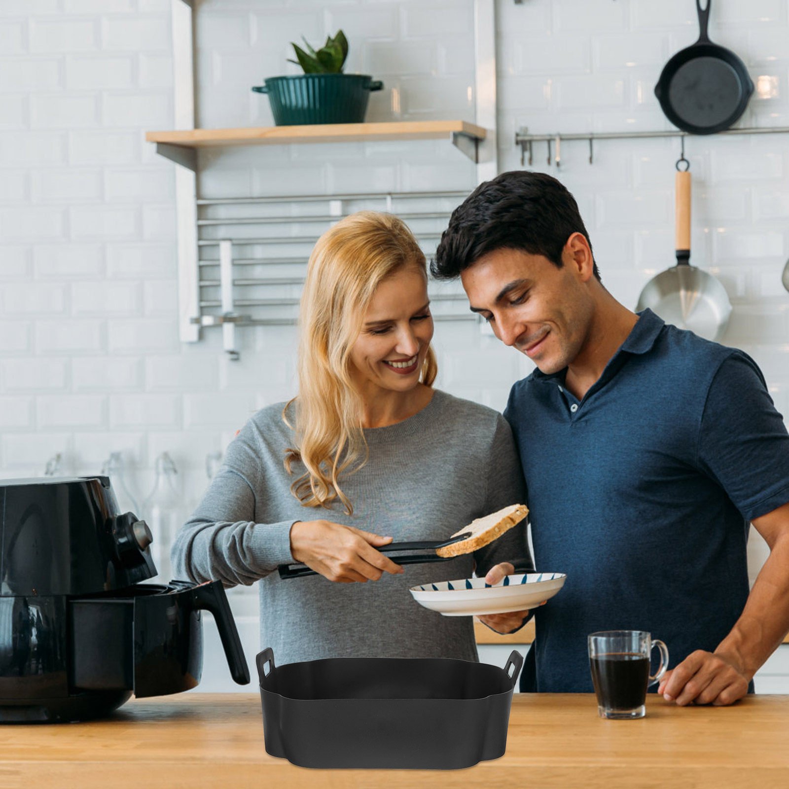 Air Fryer Silicone Pot Liner - Air Fryer için Silikon Pişirme Tepsisi,