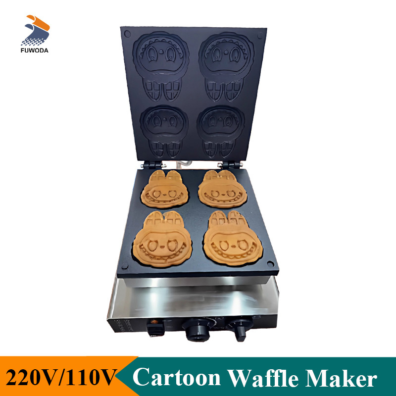 Mini Waffle Maker Machine - Profesyonel Karikatür Şekilli Waffle Yapma Makinesi