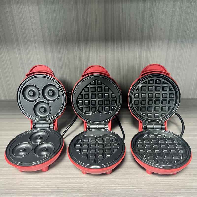 Mini Waffle Maker Machine - Çok Fonksiyonlu Mini Kalp Şeklinde Waffle