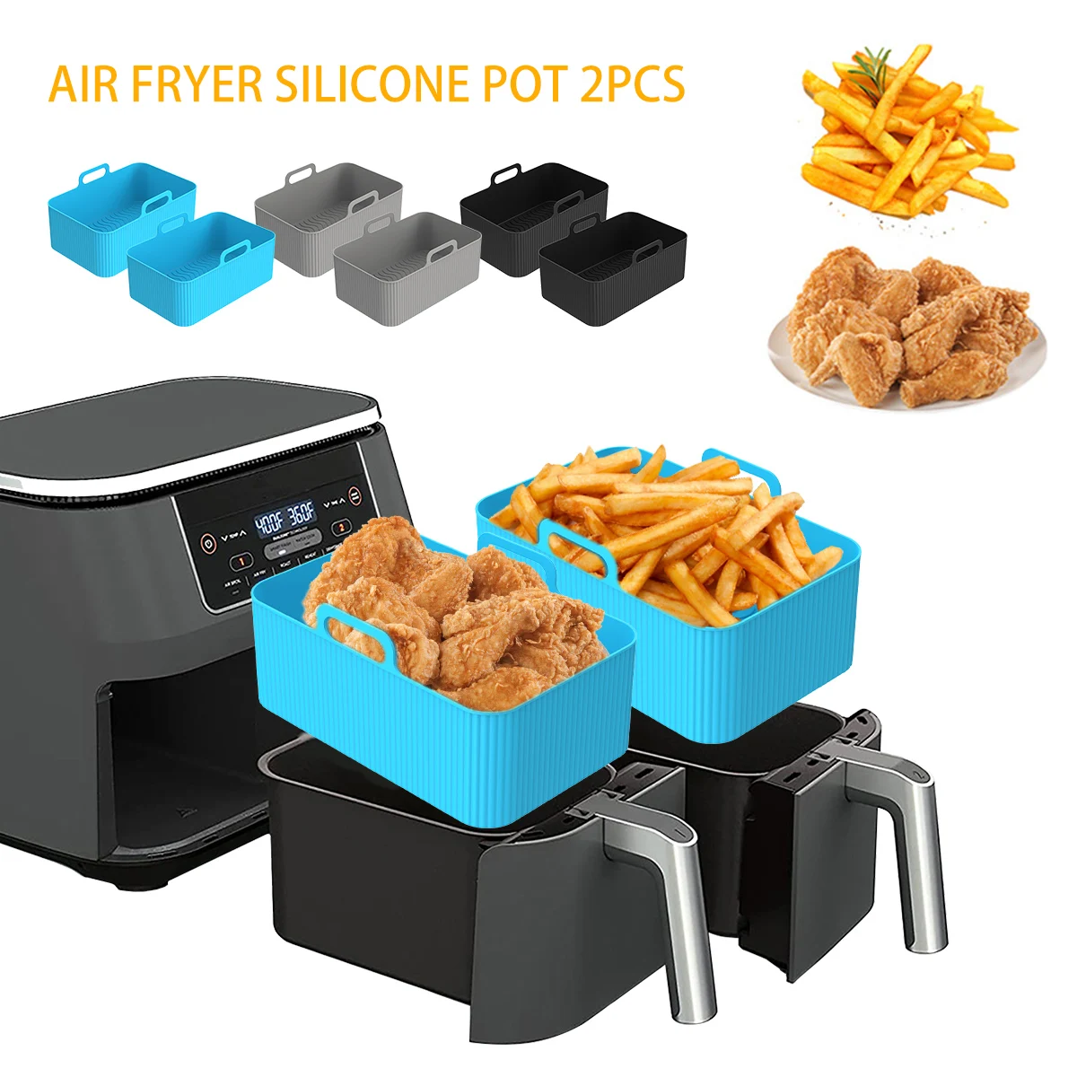 2 adet Hava Fritöz Silikon Ast - Air Fryer Silicone Pot Liner incelemesi ve fiyatı
