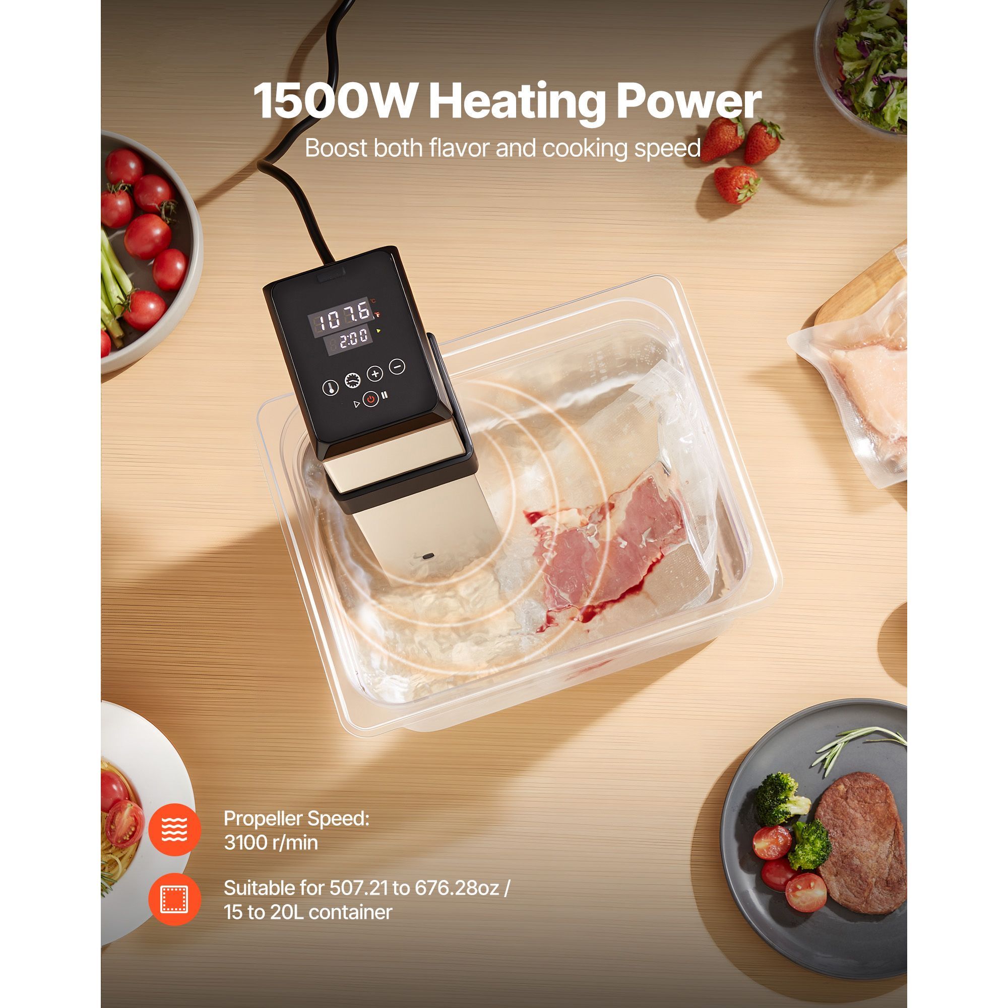 1500W Sous Vide Hassas Pişiric - Digital Sous Vide Precision Cooker incelemesi ve fiyatı
