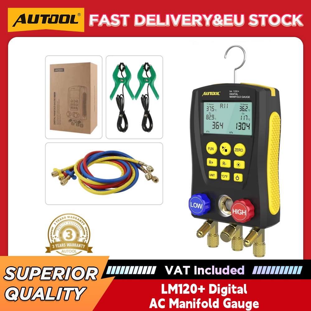 AUTOOL LM120+ Dijital AC Manif - Air Conditioners incelemesi ve fiyatı