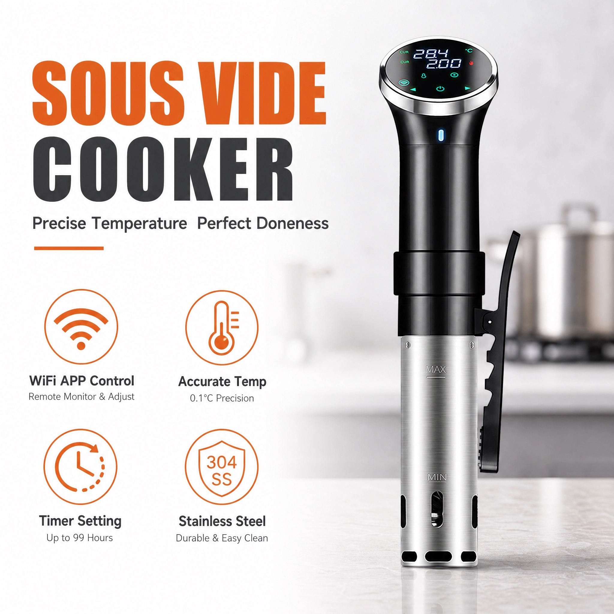 Sous Vide Pişirici WiFi Dijita - Digital Sous Vide Precision Cooker incelemesi ve fiyatı